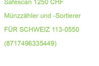 Safescan 1250 CHF Münzzähler und -Sortierer