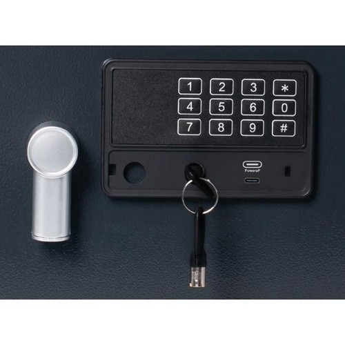 Tresor High Security, 80 Liter, dunkelgrau