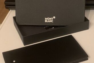 Montblanc Brieftasche edel LEDER glatt Schwarz