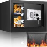Hochsicherer Feuerschutztresor mit Alarmanlage, 25L Digital,
