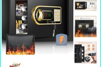 Mejasg 25L Feuerschutztresor Wandtresor mit Elektronischem