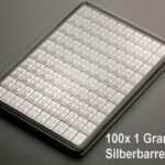 100 x 1 Gramm Silberbarren -