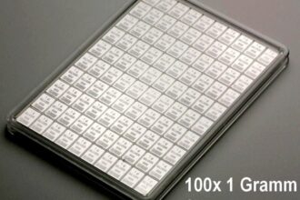100x 1 Gramm Silberbarren - Silbertafel