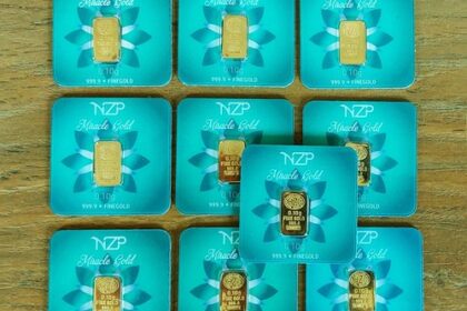 10x Goldbarren á 0,10 Gramm NZP